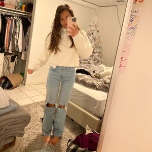 90’s straight ultra high rise jeans